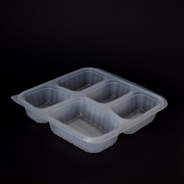 1000ml 5 Compartment Square Food Container (170ML/340ML/170ML/150ML/170ML) (200 sets) - Image 3