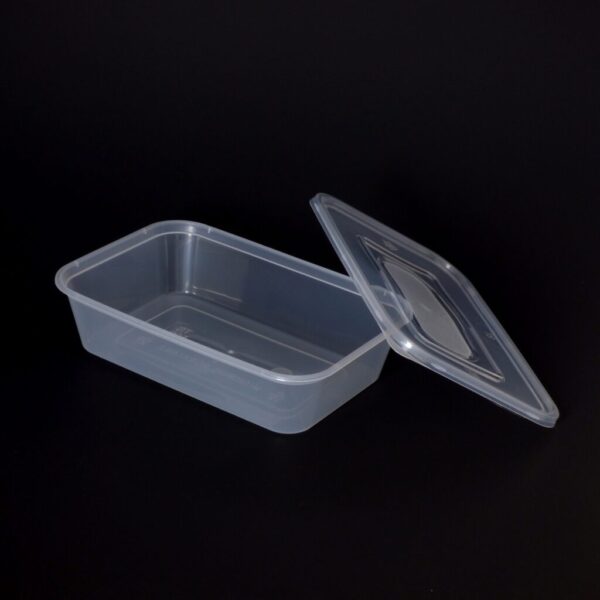 500cc Rectangular Food Container, Extra Strong (250 sets) - Image 3