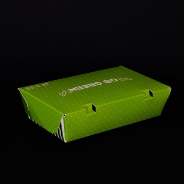 'Go Green' Paper Food Container - 640cc/20oz - (300pcs) - Image 4