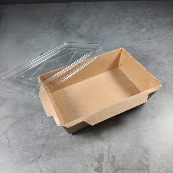 Kraft Paper Food Box (1200cc) with lids (200 sets) - Image 2