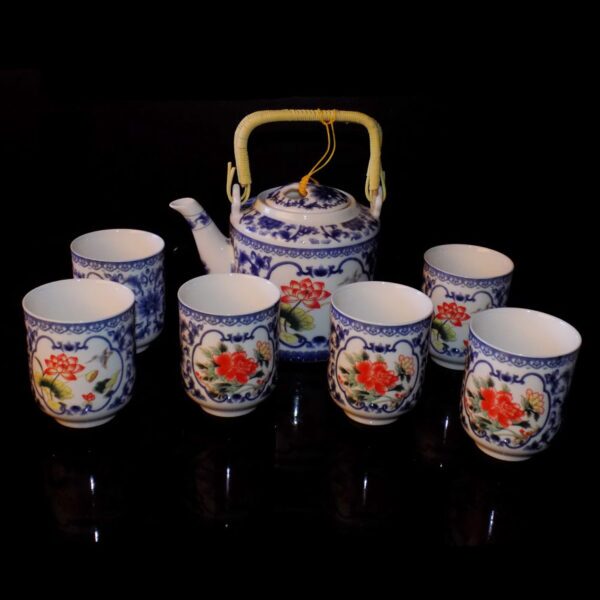 Mini Tea Set - Red Flowers