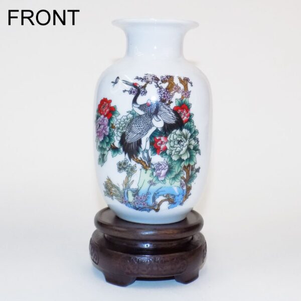 Mini White Vase (Bird)