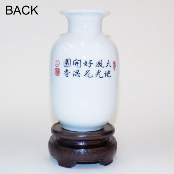 Mini White Vase (Bird) - Image 2