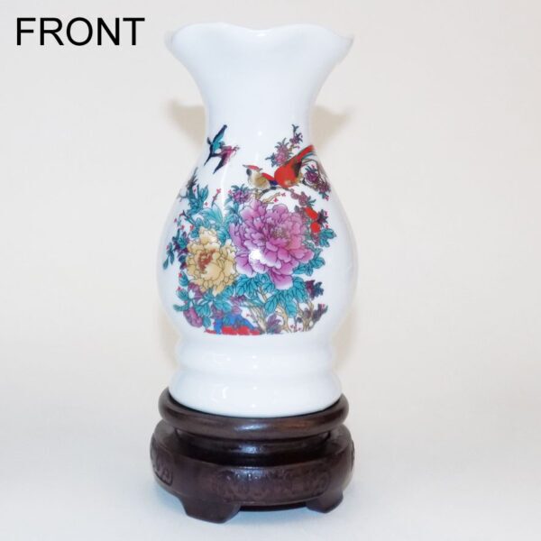 Mini White Vase (Flower and Birds)