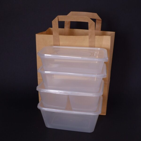 Brown Kraft Paper Takeaway Carrier Bags (L) (250pcs) - Image 3