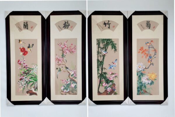 Four Flowers 梅蘭菊竹 4pcs/set