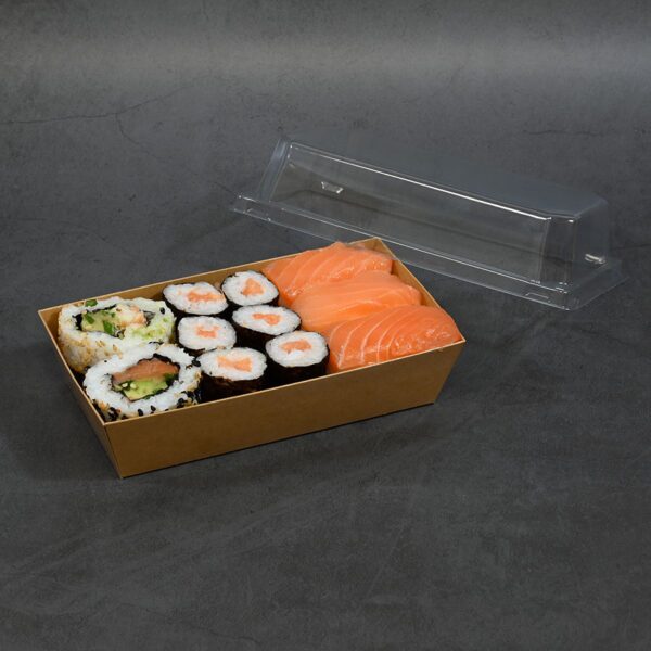 Kraft Paper Sushi box with Lids No.2, 450ml (500 sets) - Image 2