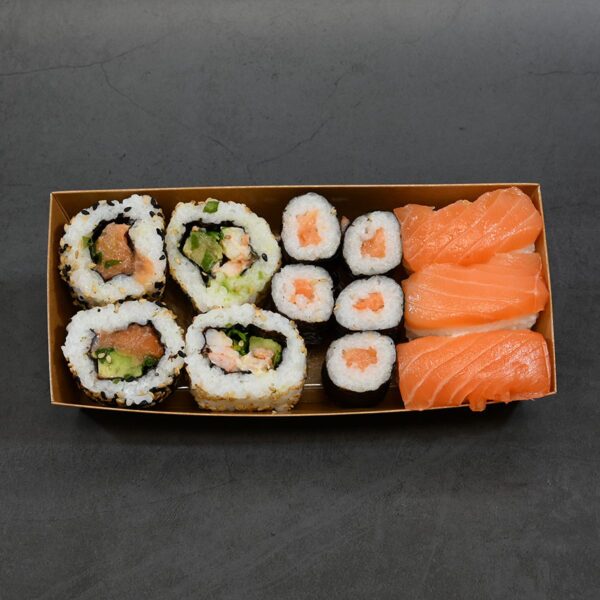 Kraft Paper Sushi Box with Lids No.3, 475ml (350sets) - Image 4