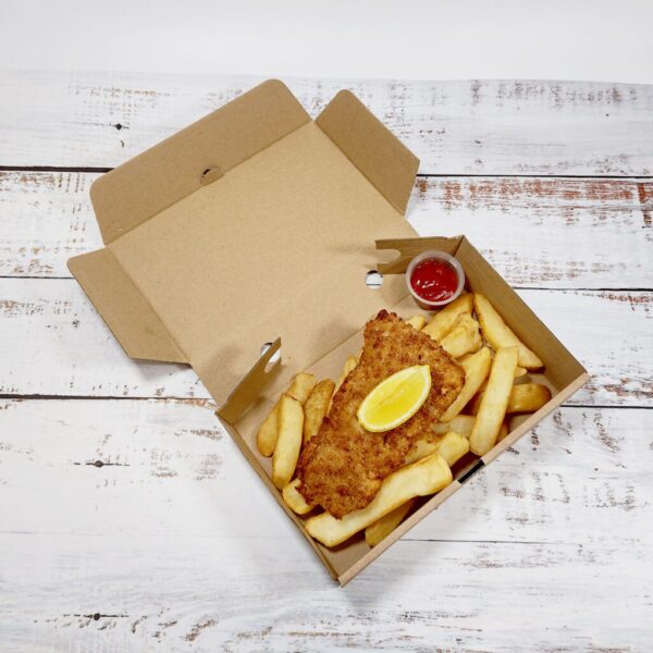 Premium Kraft paper meal box small (100pcs) - Image 2