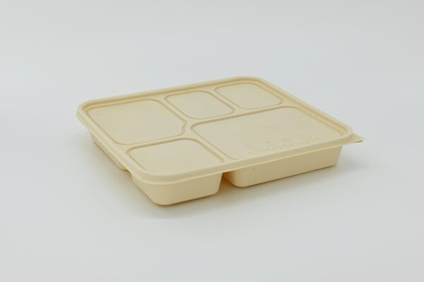 5 Compartment biodegradable food container, 200sets - Image 5