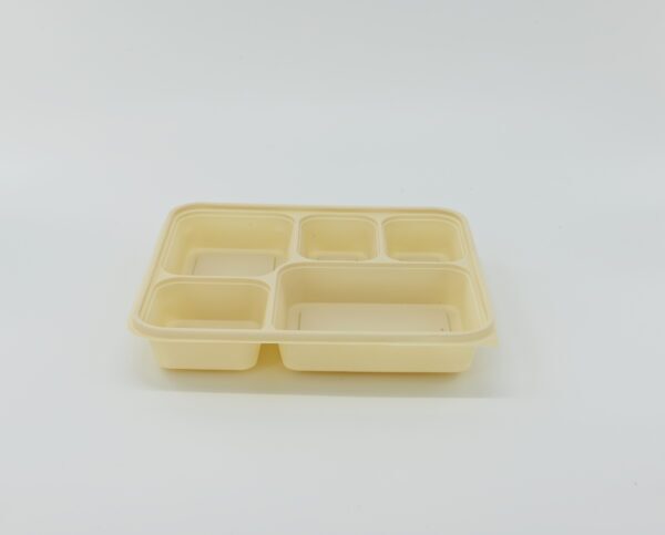 5 Compartment biodegradable food container, 200sets - Image 8