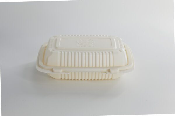 (BIO-D) Corn Starch Clamshell Container 1000ml, 200pcs/ctn - Image 2