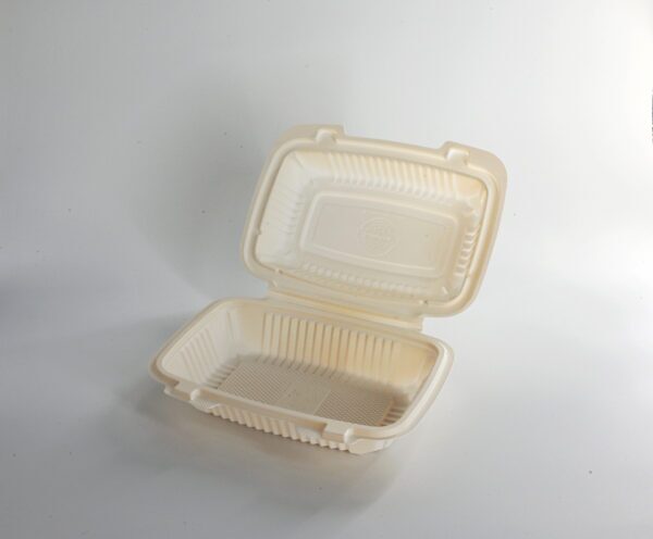 (BIO-D) Corn Starch Clamshell Container 1000ml, 200pcs/ctn - Image 5