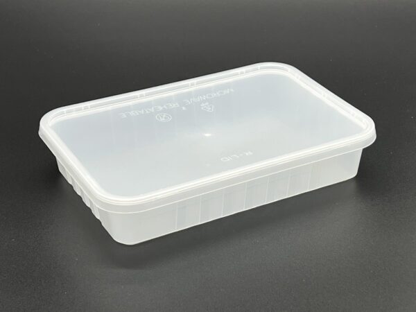 500cc Premium Plastic Rectangular Container, (250 sets)