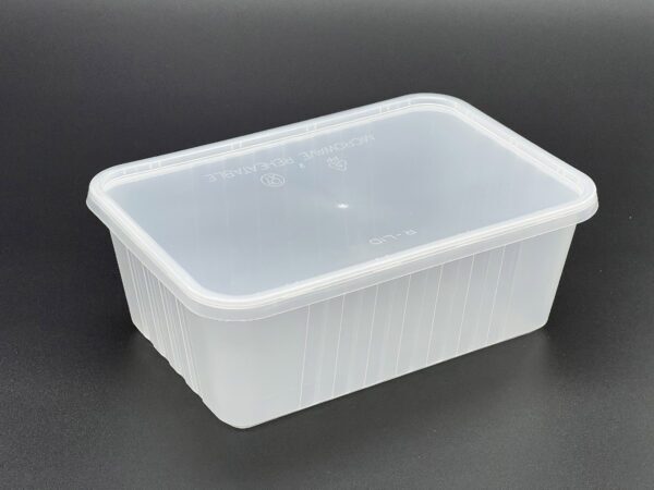1000cc Premium Plastic Rectangular Container, (250 sets)