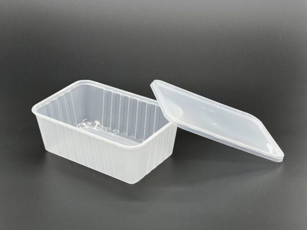 1000cc Premium Plastic Rectangular Container, (250 sets) - Image 2