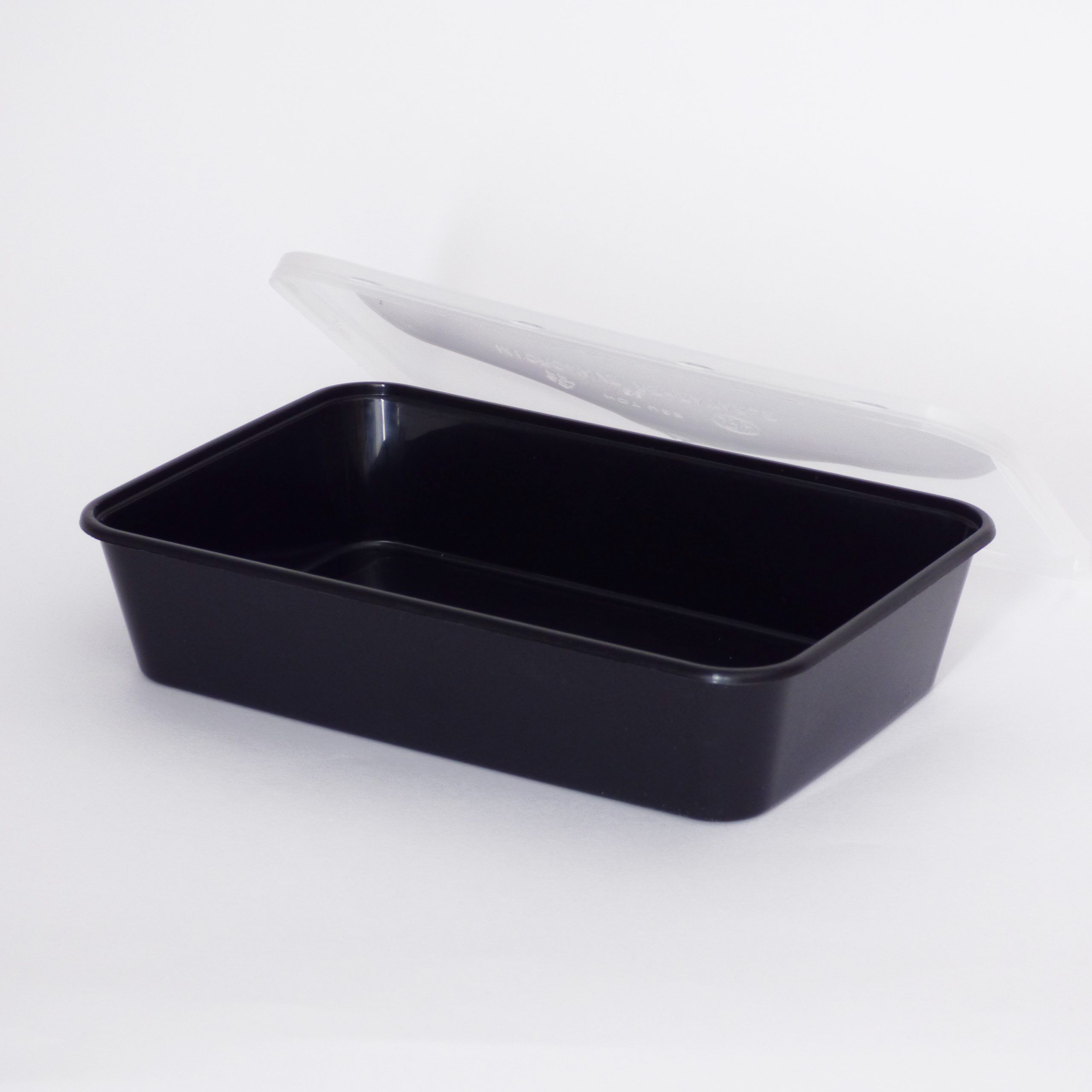 500cc Rectangular Food Container Black Base with Clear Lid 250 sets - Image 4
