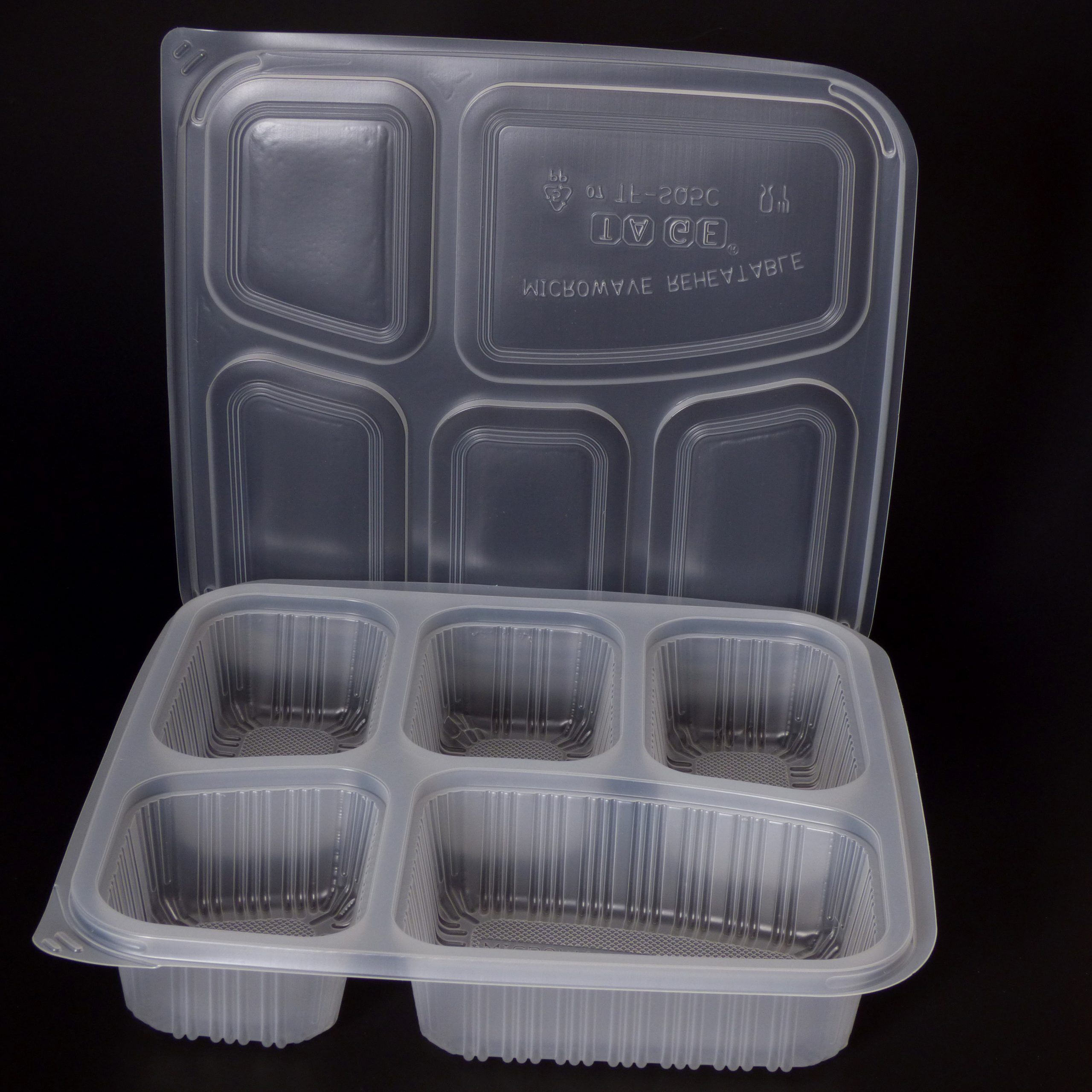 1000ml 5 Compartment Square Food Container (170ML/340ML/170ML/150ML/170ML) (200 sets) - Image 4