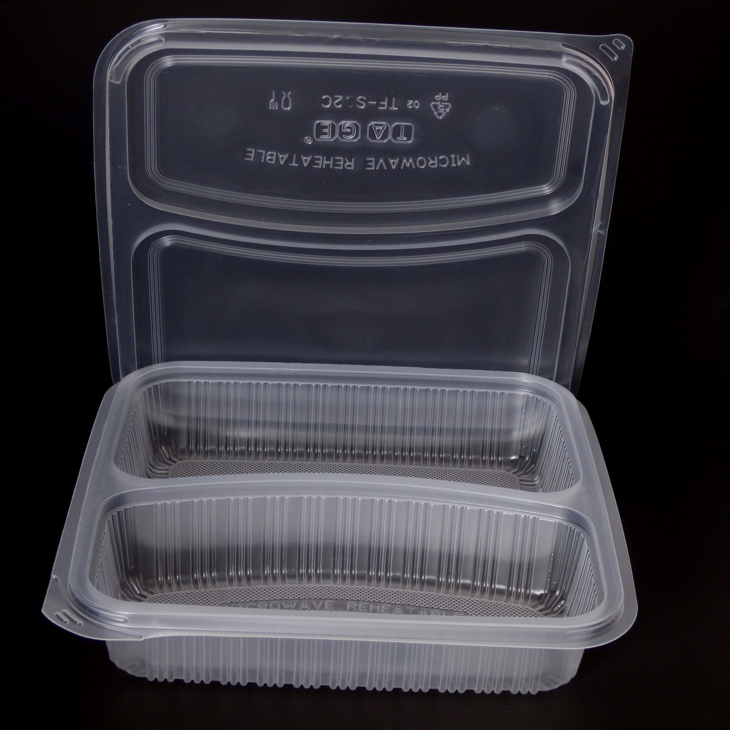 1100ml 2 Compartment Square Container (200 sets) - Image 4