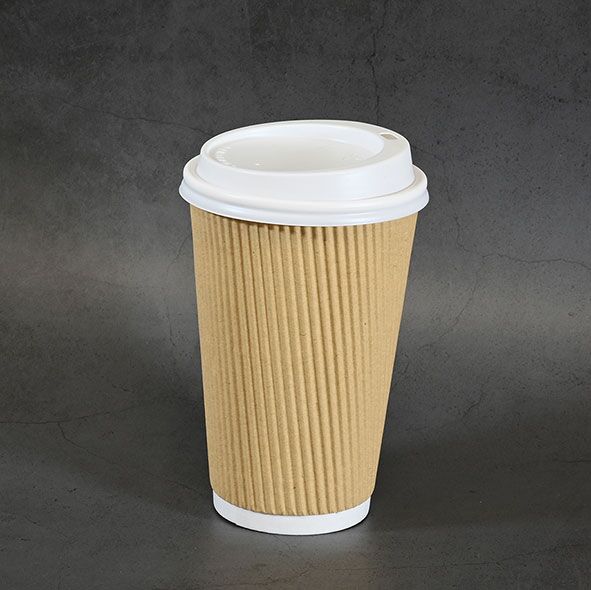 Kraft Double Wall Disposable Coffee Cup ( Lids sold Separately ) - Image 2