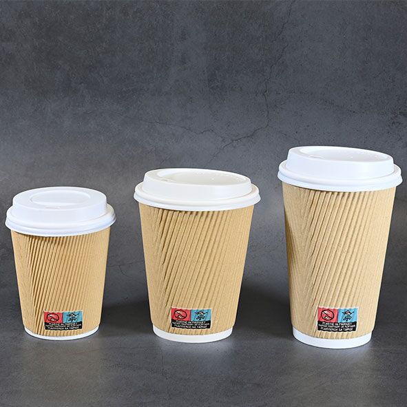 Kraft Double Wall Disposable Coffee Cup ( Lids sold Separately ) - Image 5