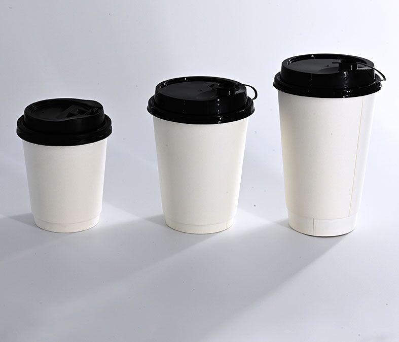 White Double Wall Disposable Coffee Cup ( Lids sold Separately )