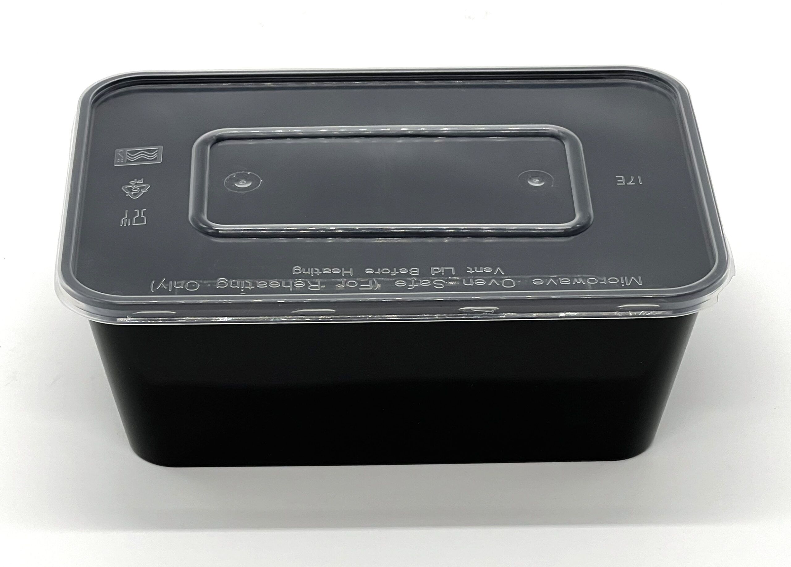 1000cc Food Container Black Base with Clear Lid 250 sets - Image 4