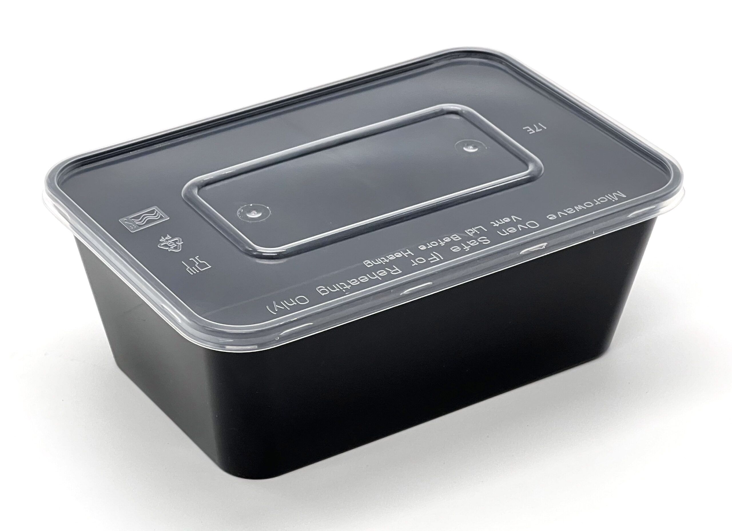 1000cc Food Container Black Base with Clear Lid 250 sets - Image 5