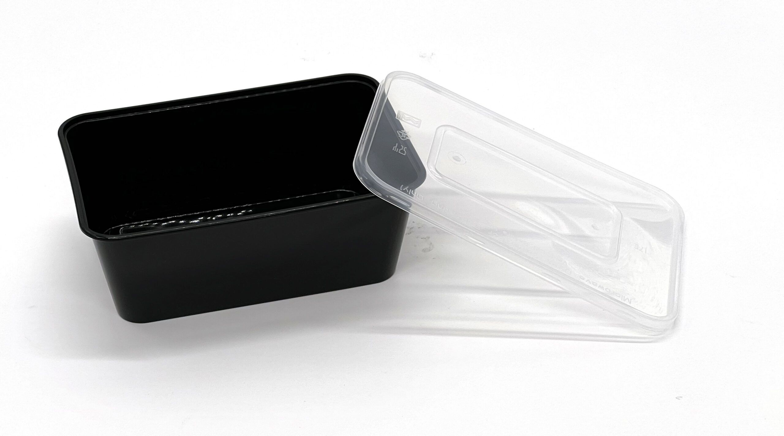 1000cc Food Container Black Base with Clear Lid 250 sets - Image 2