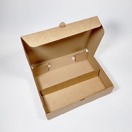 Premium Kraft paper Meal box with divider medium (100pcs) - Image 4