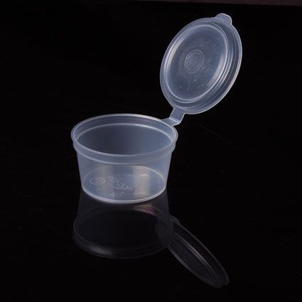 30ml (1oz) Sauce Cup with Lid Attached (1000 sets) - Image 2