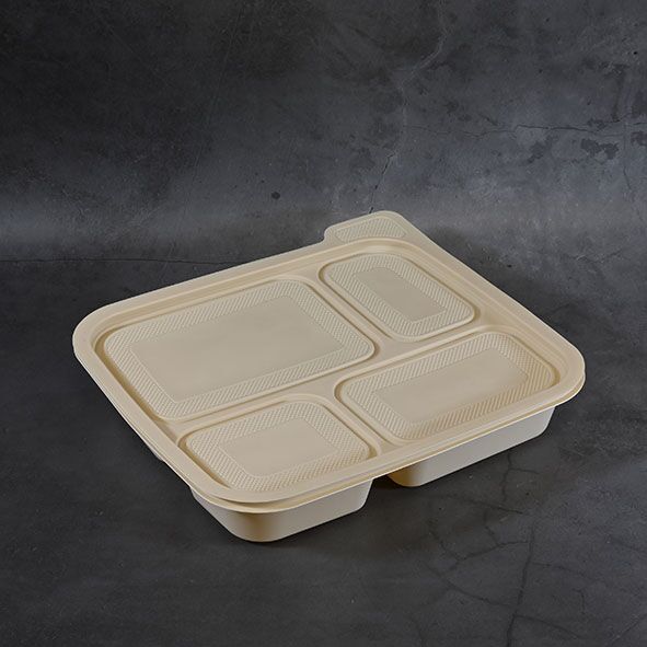 4 Compartment biodegradable food container (100sets)