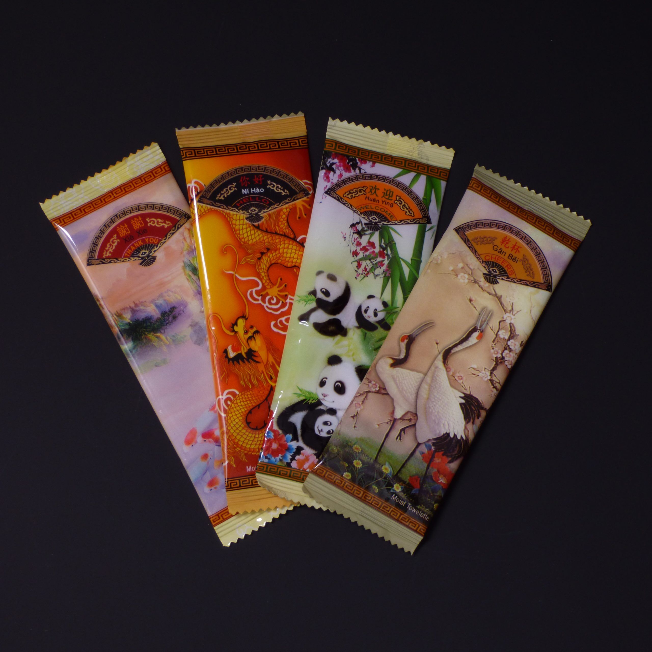 'Chinese Style' Flat Pack Wet Towels (1000pcs)