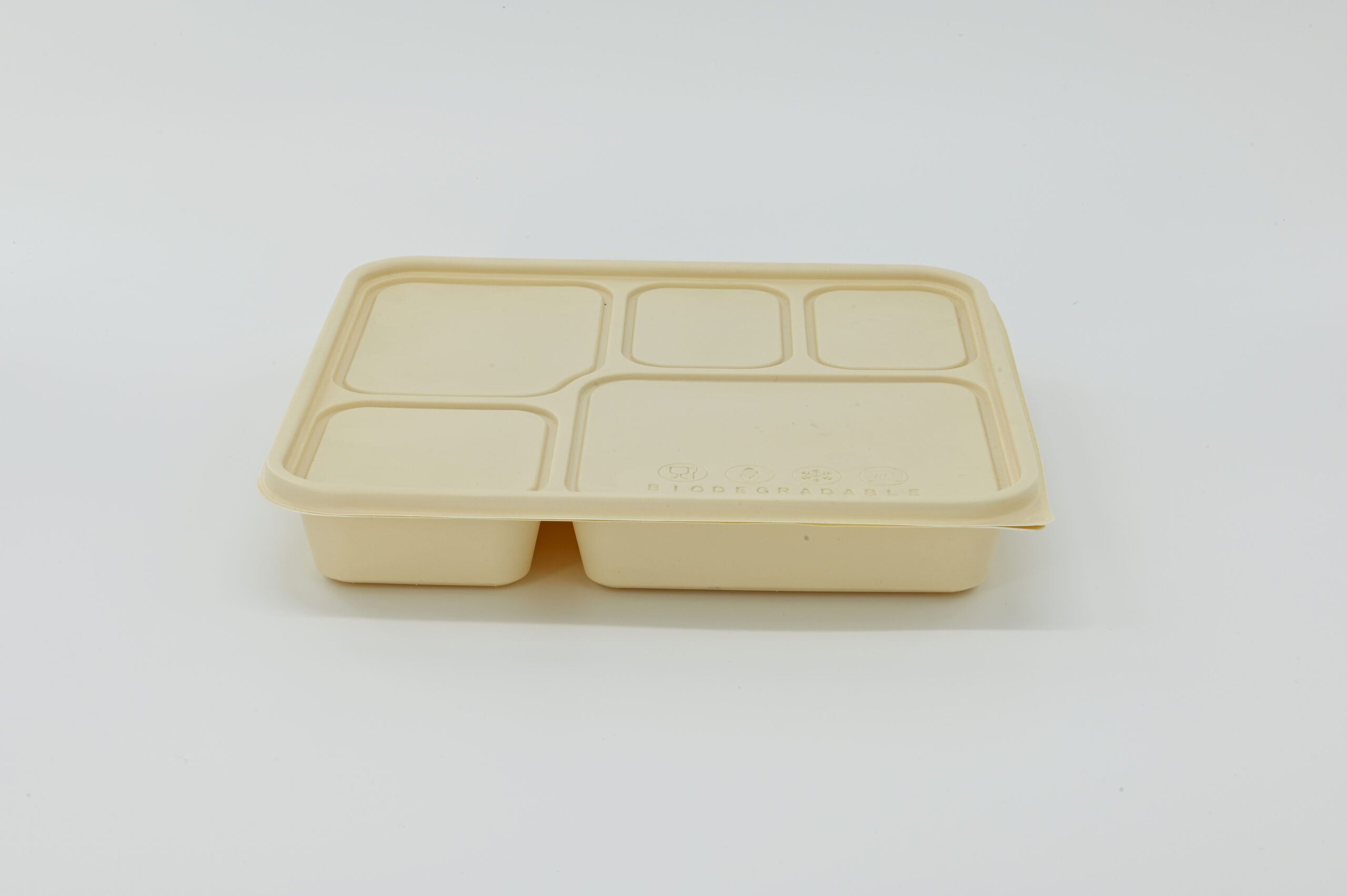 5 Compartment biodegradable food container, 100sets - Image 4