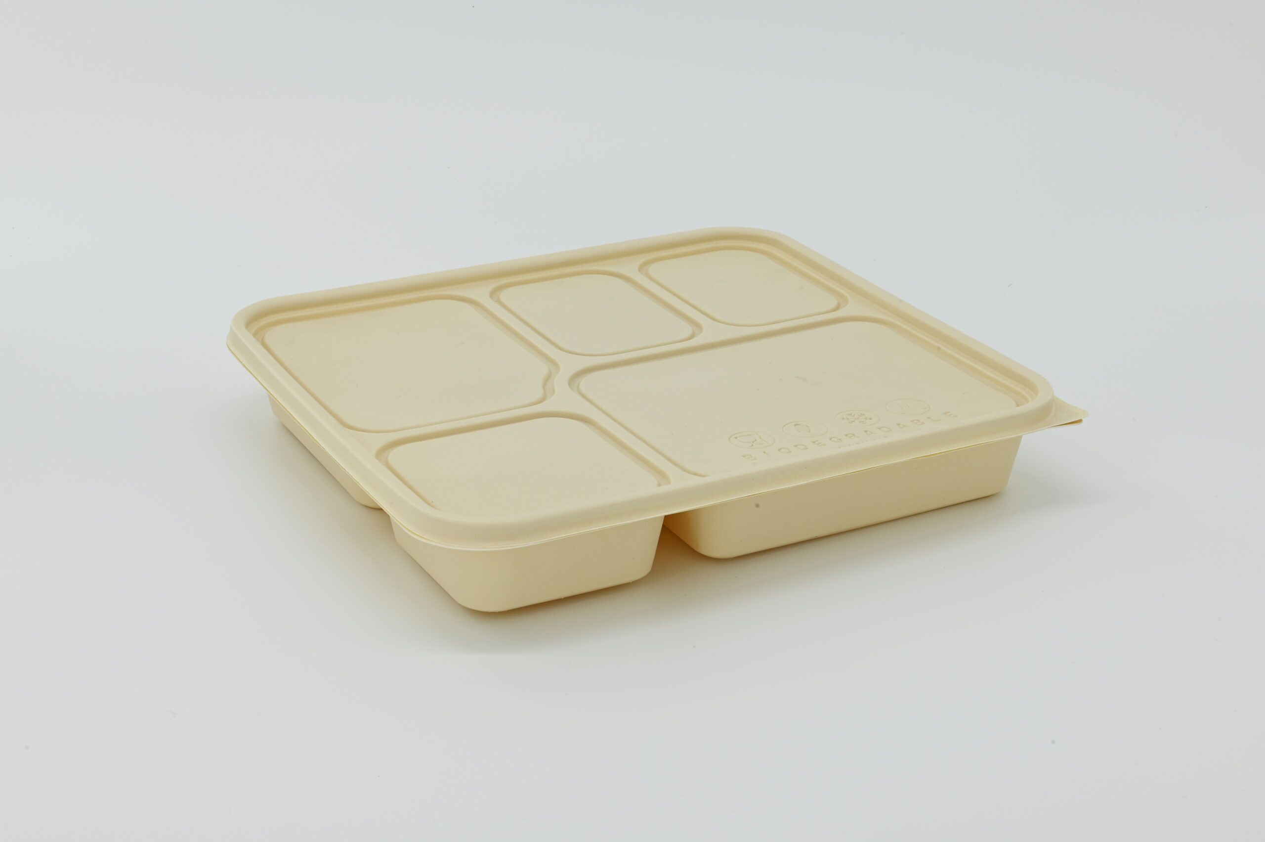5 Compartment biodegradable food container, 100sets - Image 5