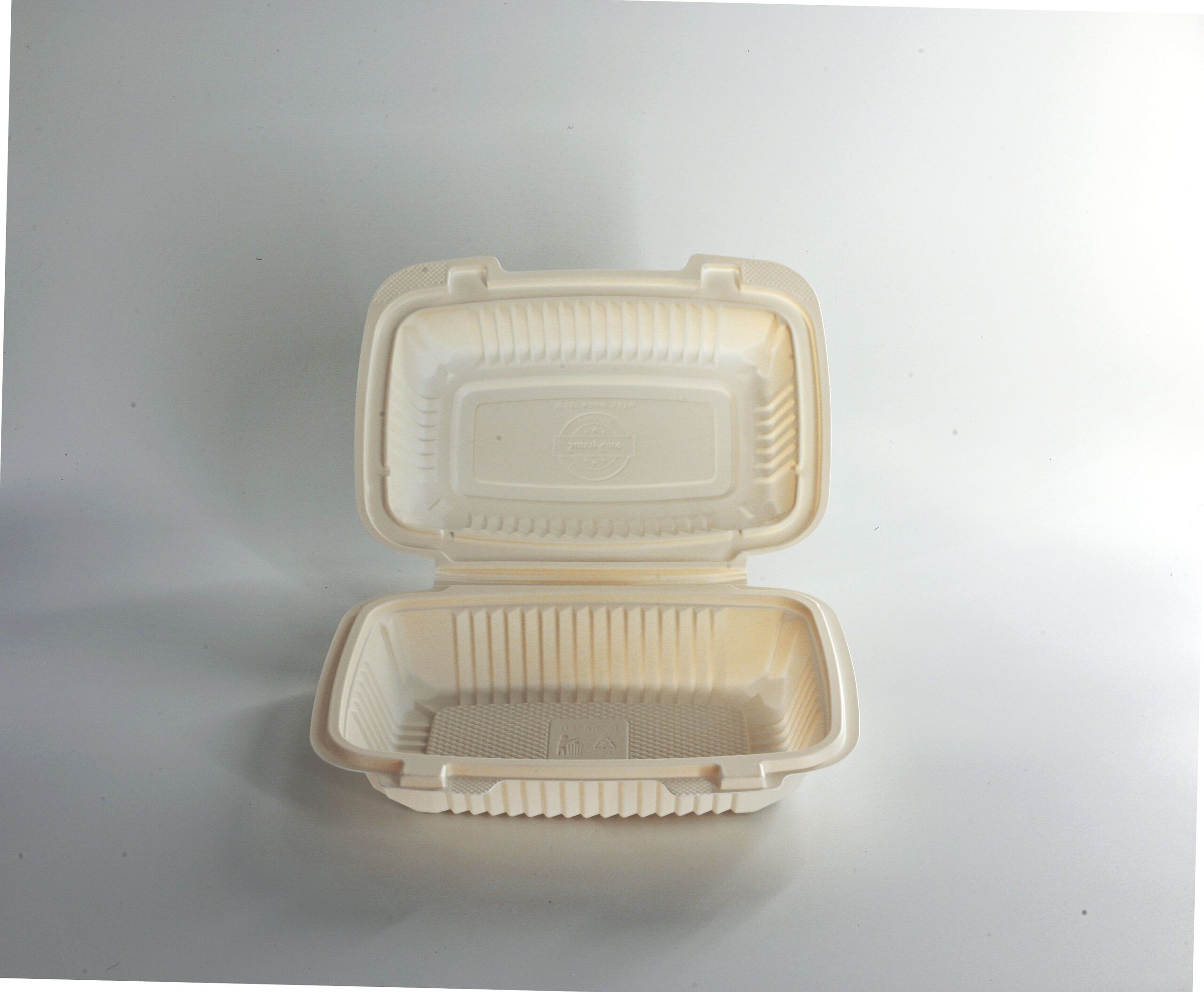 (BIO-D) Corn Starch Clamshell Container 1000ml, 200pcs/ctn - Image 3