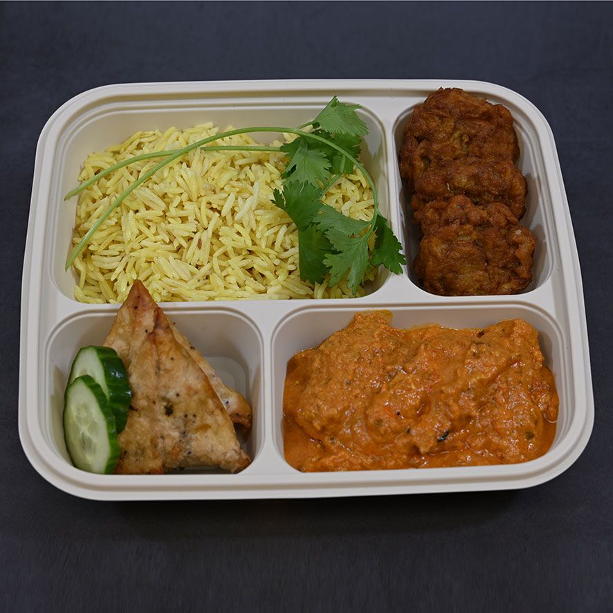 4 Compartment biodegradable food container (100sets) - Image 2