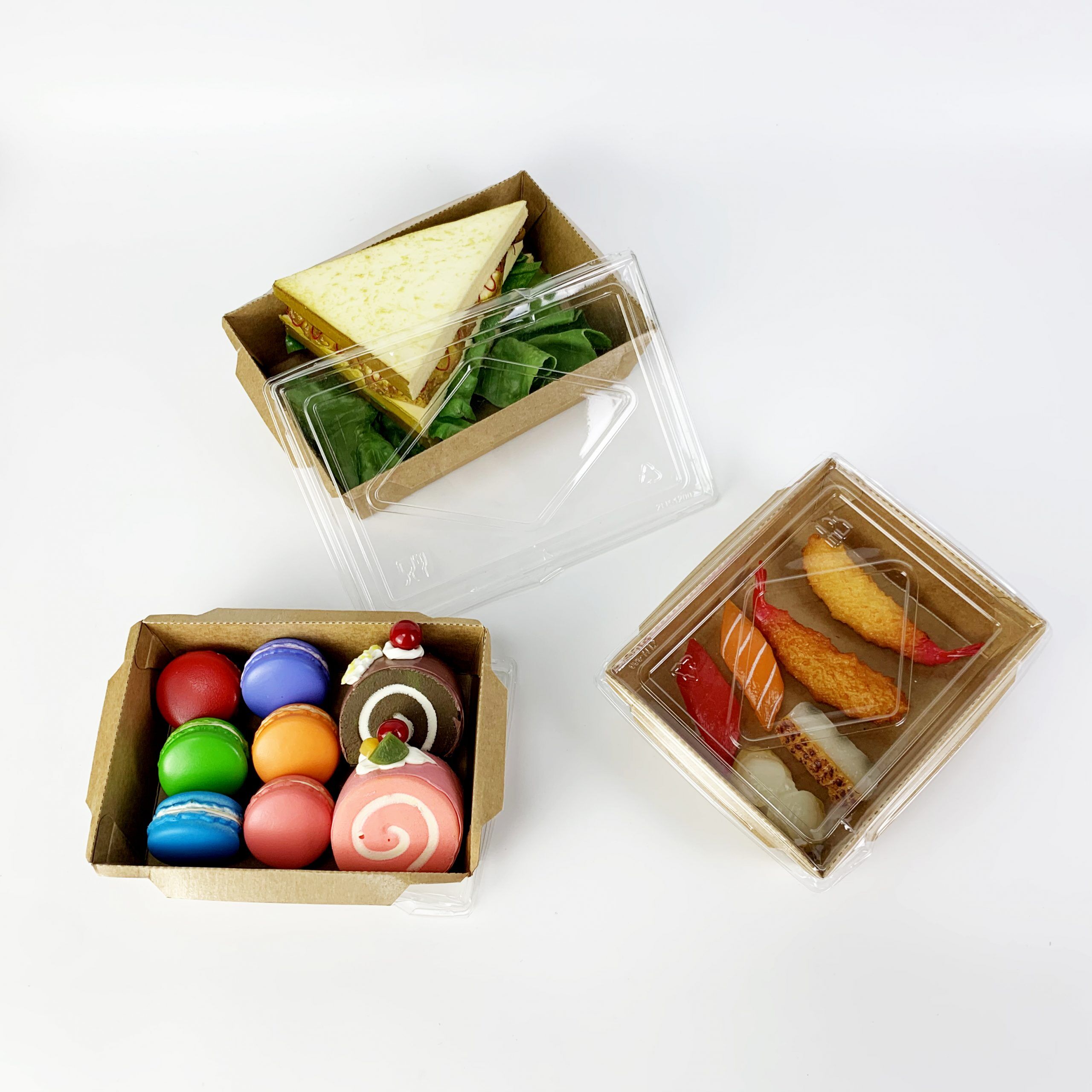 Kraft Paper Food Box (900cc) with lids (200 sets) - Image 4