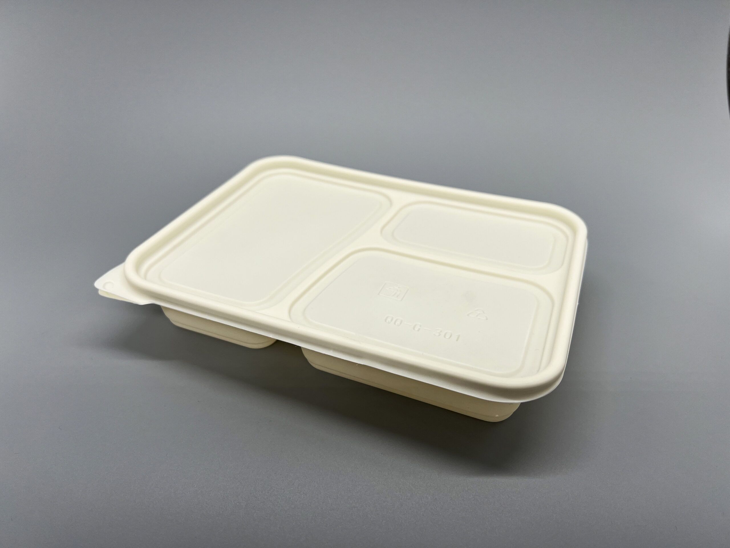 900ml 3 Compartment (Cornstarch) Food Container (160sets)