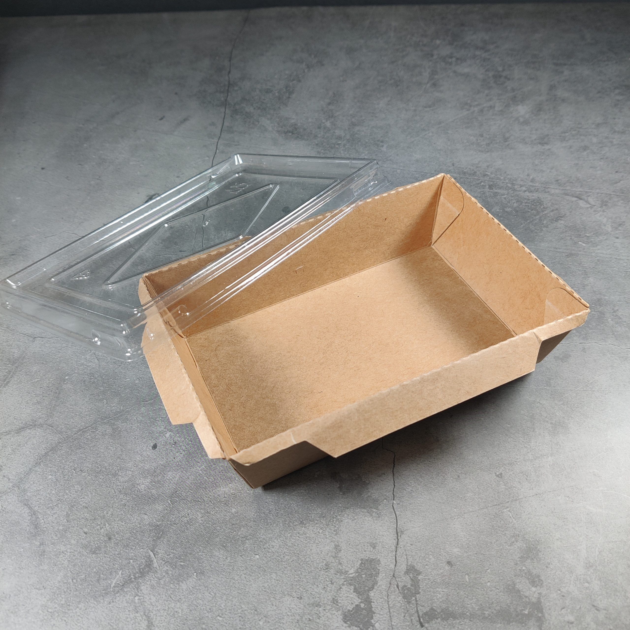 Kraft Paper Food Box (900cc) with lids (200 sets) - Image 2