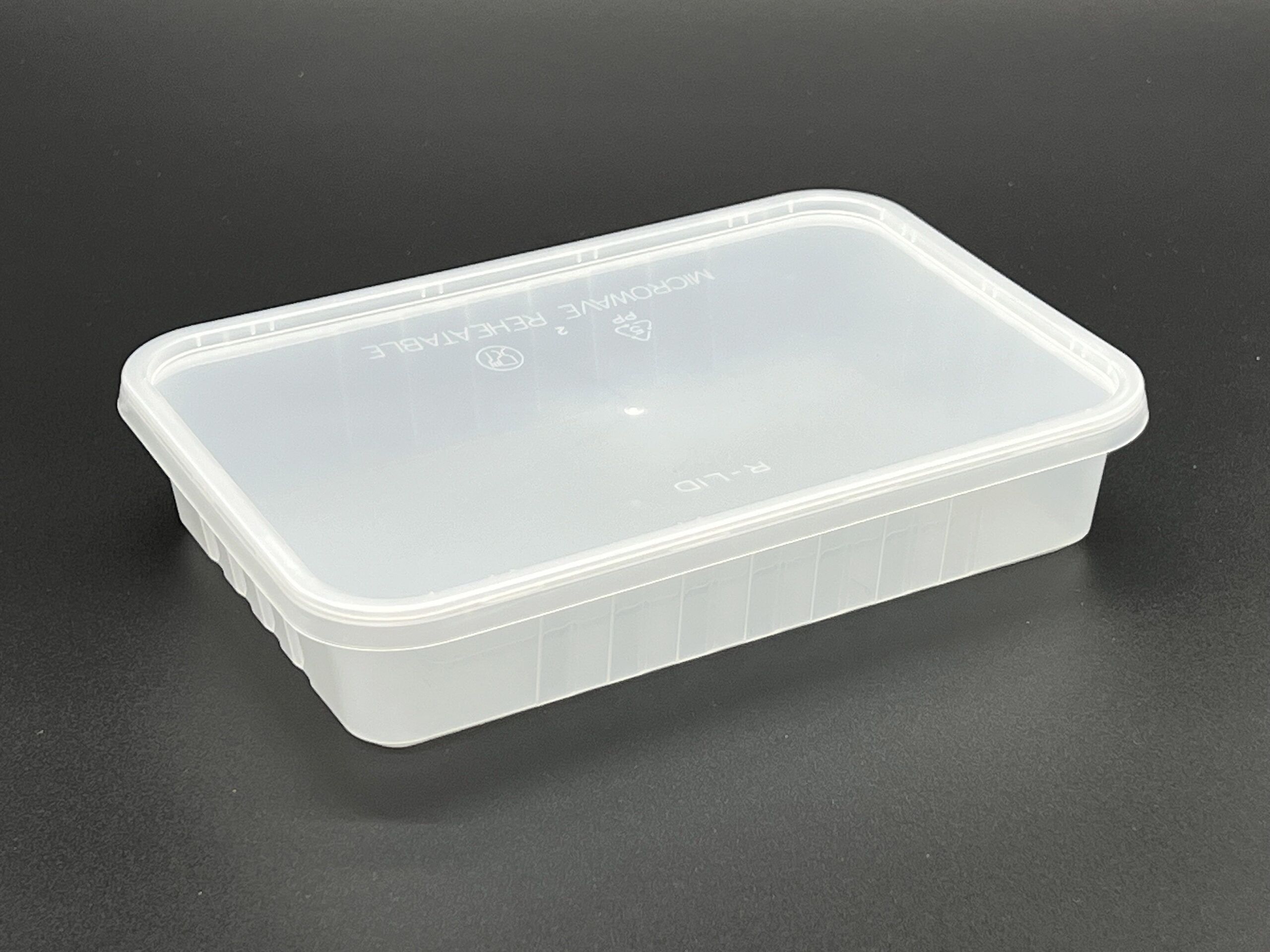 500cc Premium Plastic Rectangular Container, (250 sets)