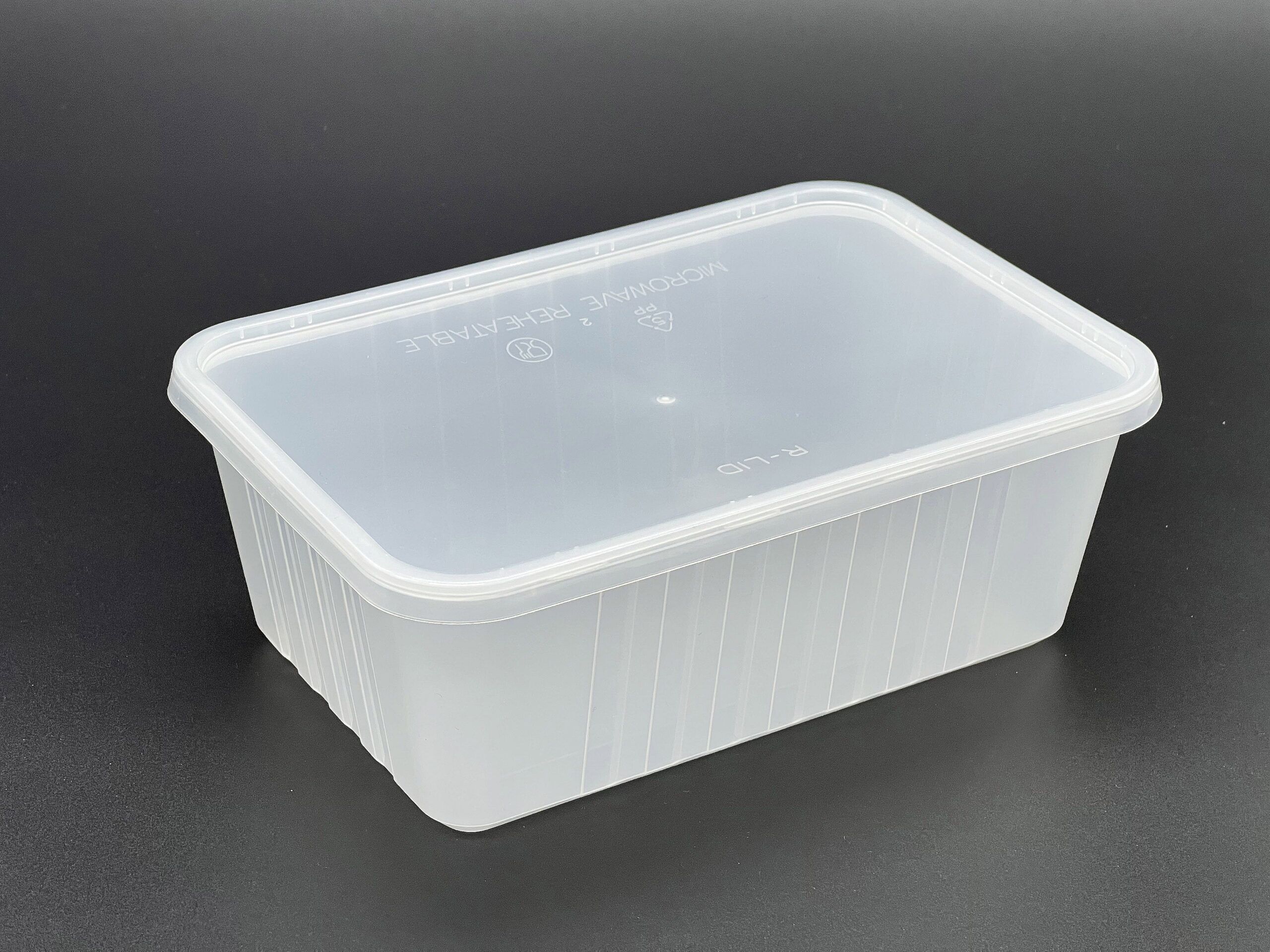 1000cc Premium Plastic Rectangular Container, (250 sets)