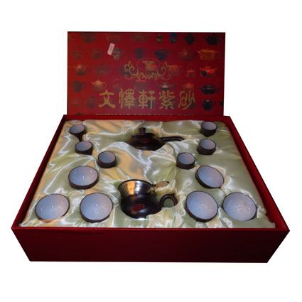 Mini Tea Set - Dark Brown Clay Ceramic - Image 2