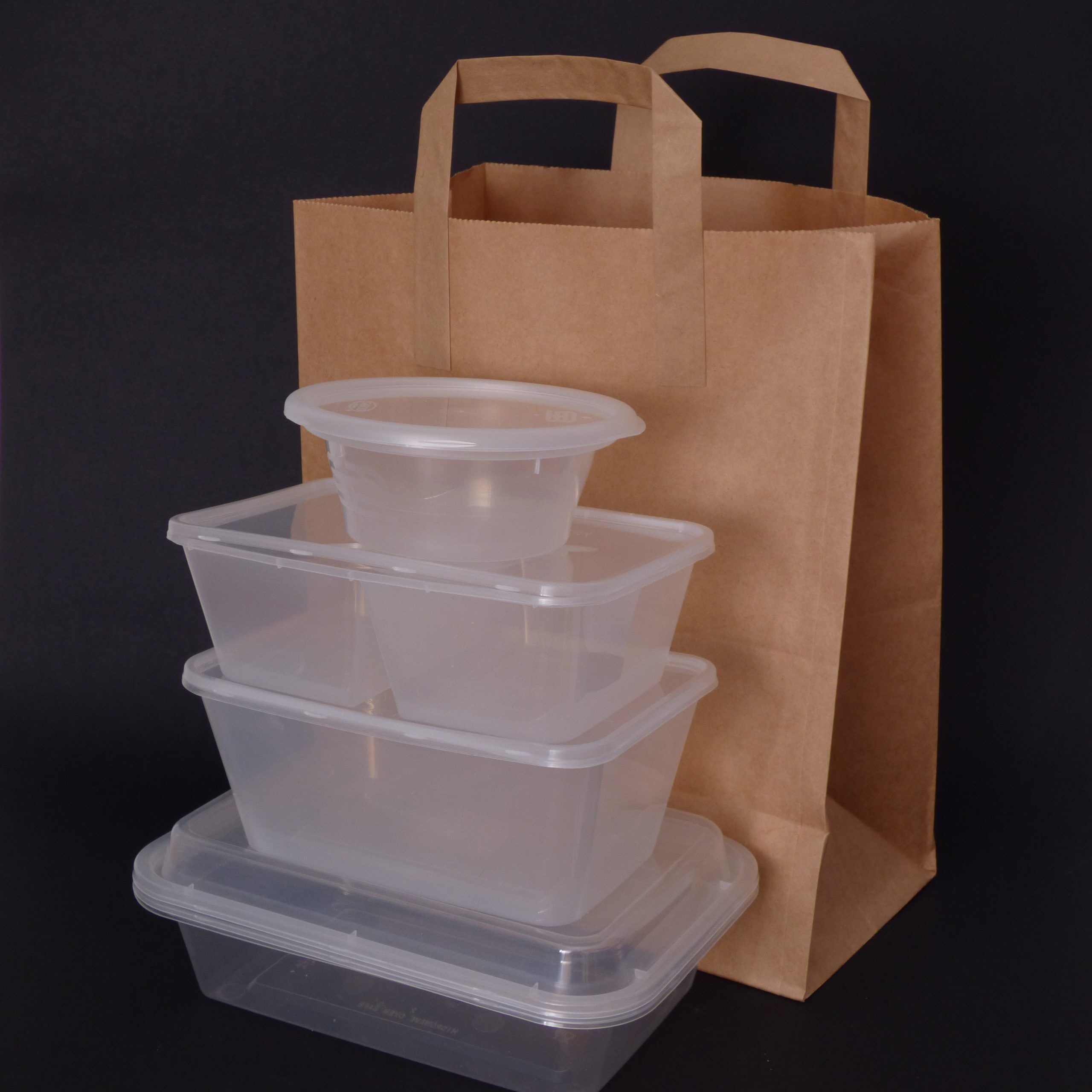 Brown Kraft Paper Takeaway Carrier Bags (L) (250pcs) - Image 4