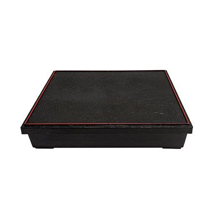 10.25" Plastic Bento Box, Black/Red - Image 3