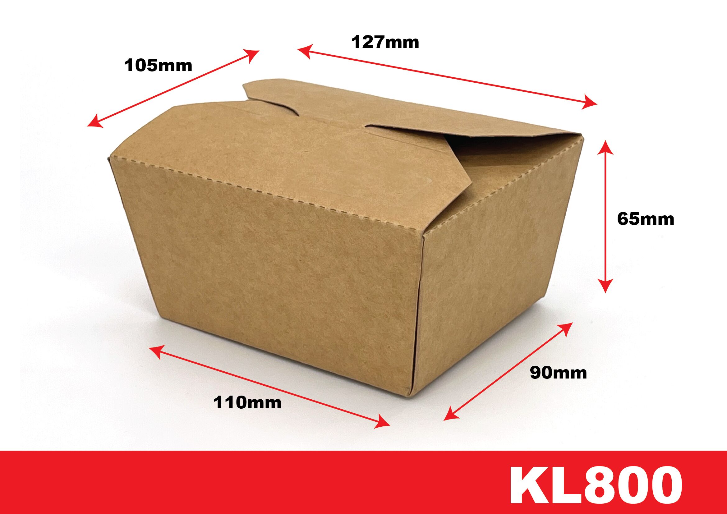 Kraft Paper Takeaway Food Container (800ml) (450 sets) - Image 4
