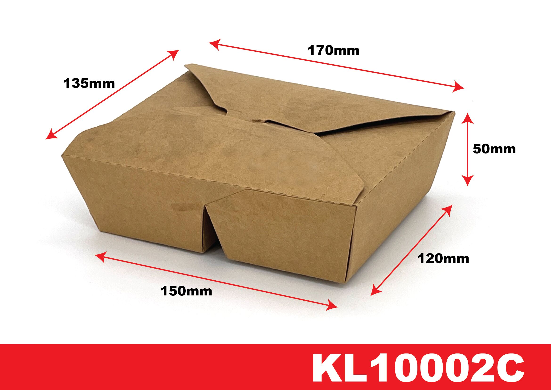 2 Compartment Kraft Paper Takeaway Food Container (1000ml) (200 sets) - Image 5