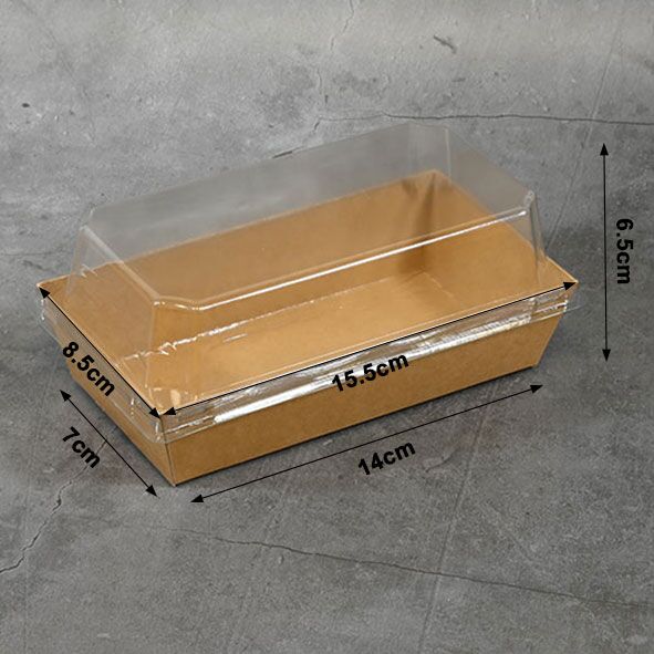 Kraft Paper Sushi box with Lids No.2, 450ml (500 sets) - Image 7