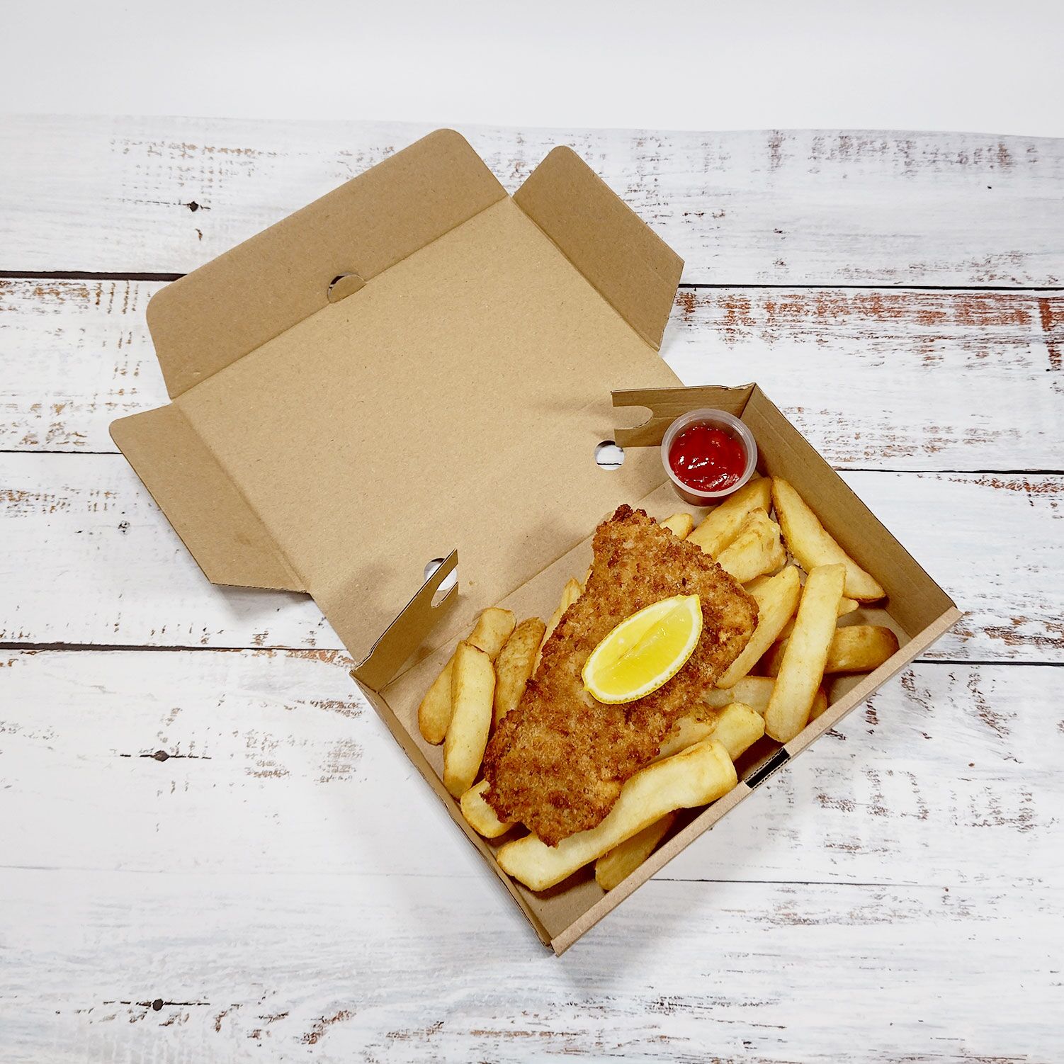 Premium Kraft paper meal box small (100pcs) - Image 2