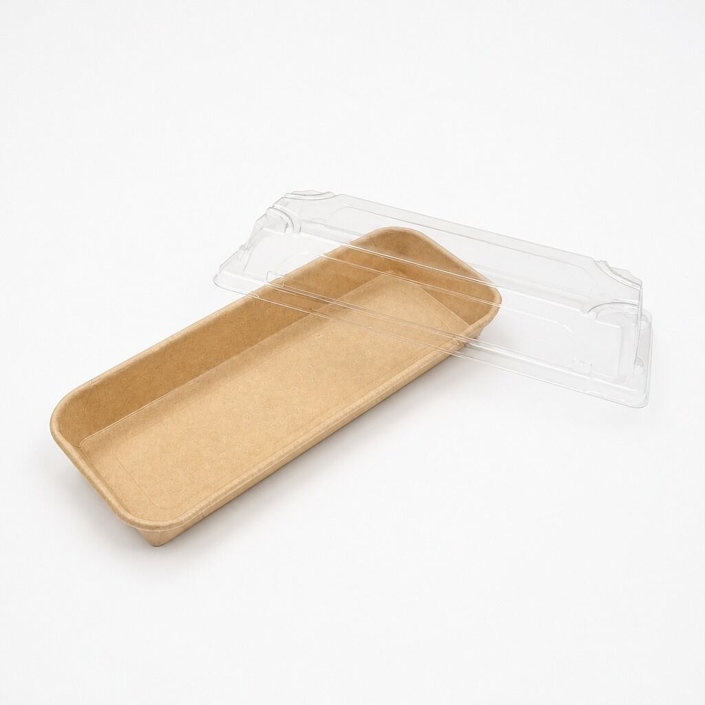 Kraft Paper Sushi Tray & Lid, (No.2) - Image 2
